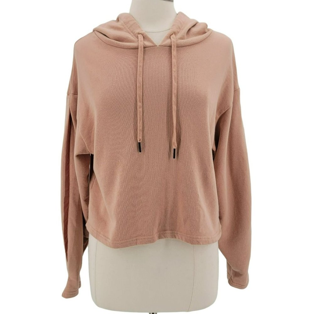 Fabletics Semi-Crop Pink Hoodie Sweatshirt Womens Medium